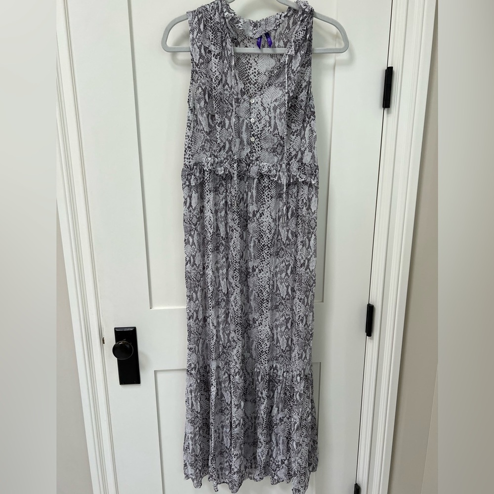 Seraphine snakeskin midi maternity & nursing dress